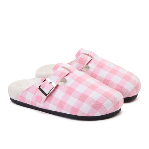 Snuggs Clogs Pink Gingham Pattern